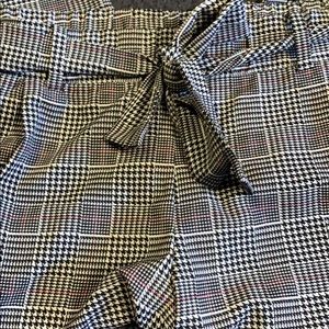 crop tie front pants